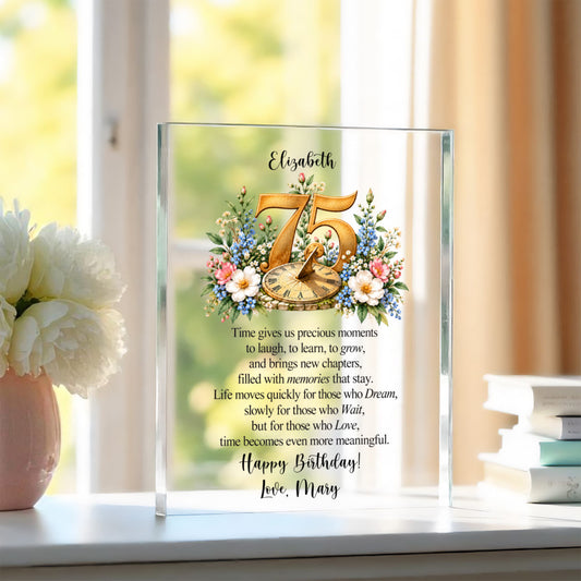 75th Birthday Plaque