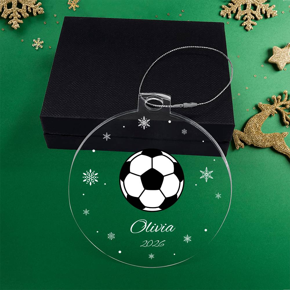 Soccer Christmas tree ornament