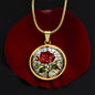 Rose Engraved Necklace in Gold or Silver-[Heartfelt Family Gift]