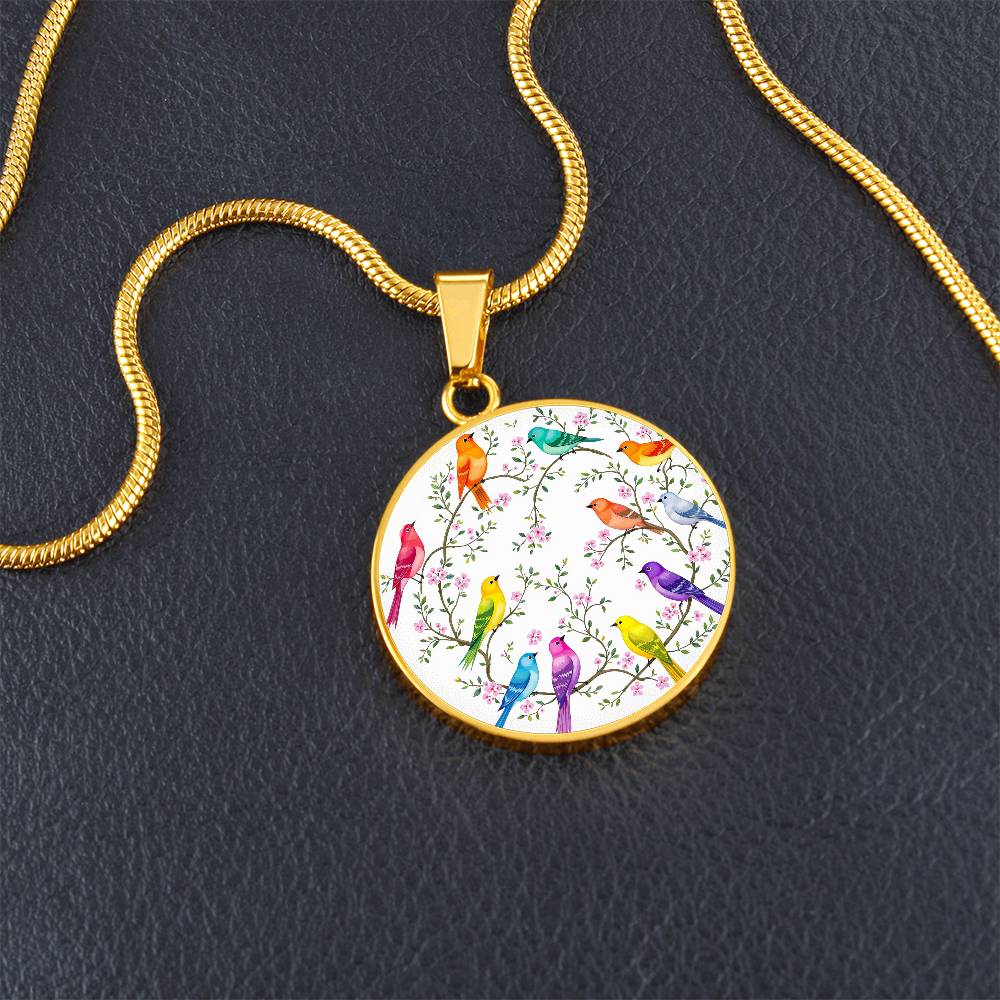 Bird  Necklace with Engraving