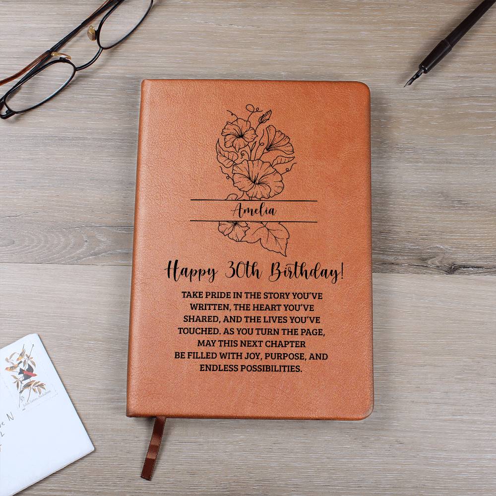 30th Birthday Birth Flower Journal