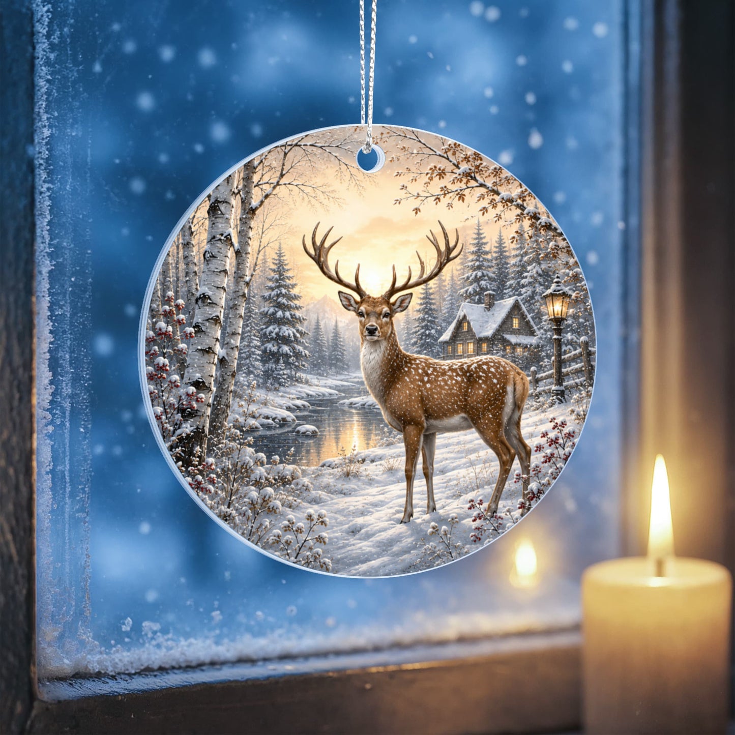 Deer Family Christmas Ornament