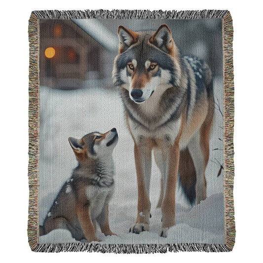 Heirloom Artwork Woven Blanket (Portrait)-[Heartfelt Family Gift]