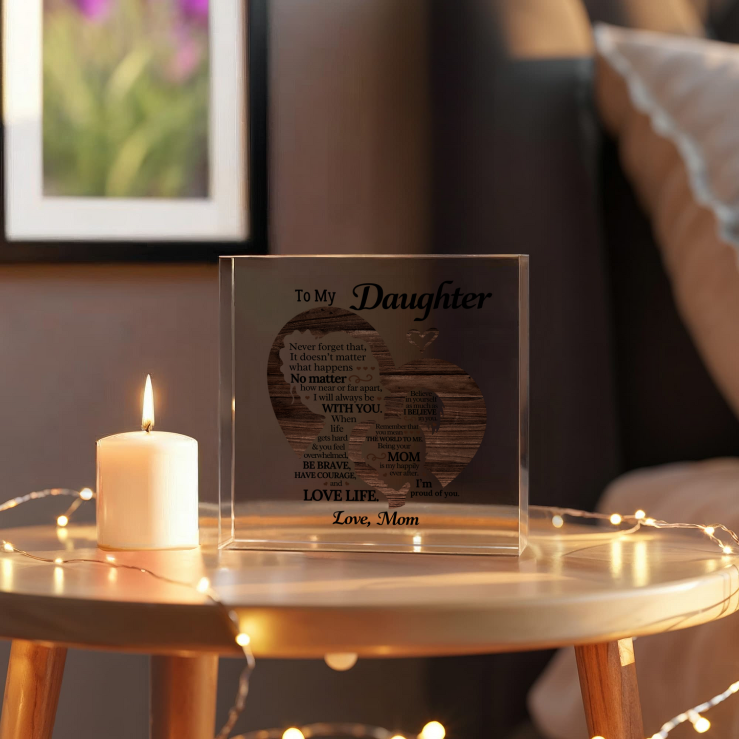 Daughter Printed Acrylic Block Plaque