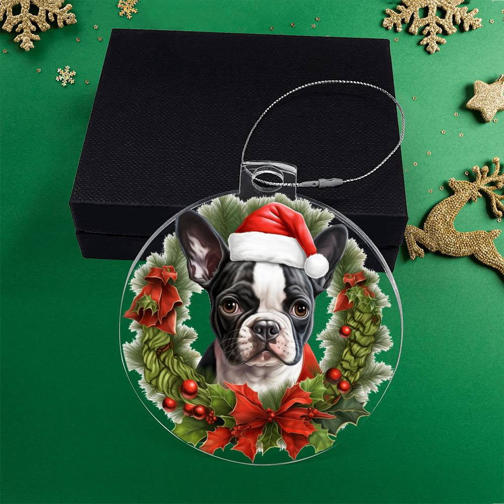 Bull Terrier Dog Acrylic Christmas Ornament-[Heartfelt Family Gift]