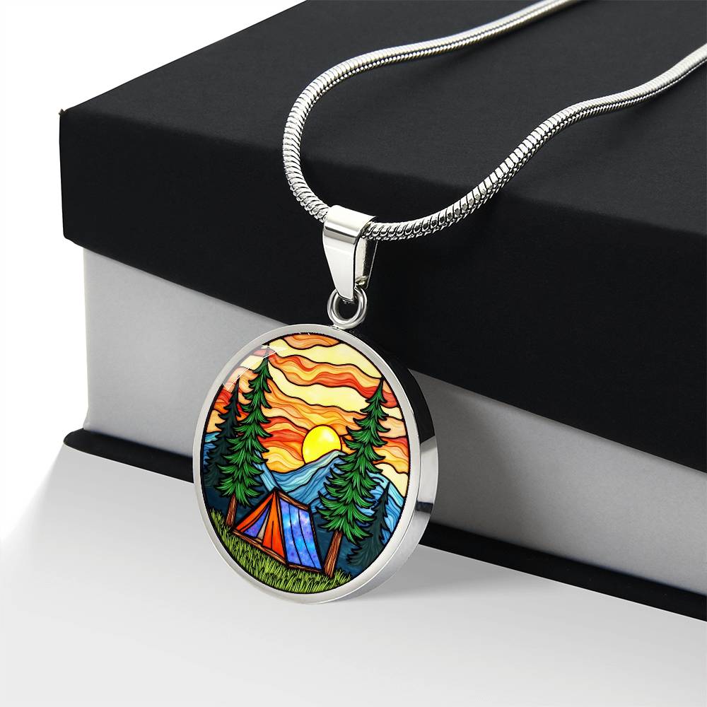 Camping Necklace with Engraving