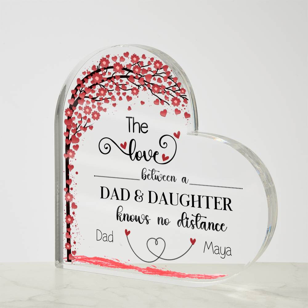Dad and Daughter Acrylic Plaque-[Heartfelt Family Gift]