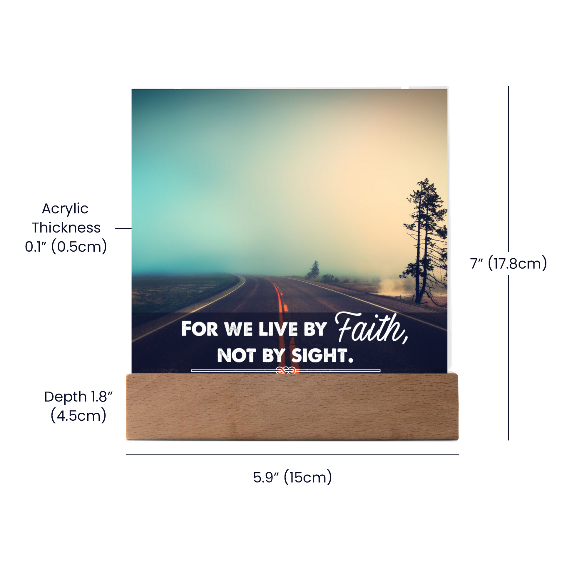 For We Live by Faith Religious Plaque & Cross Gift Set-[Heartfelt Family Gift]