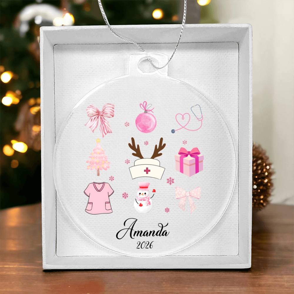 Nurse Acrylic Christmas Ornament