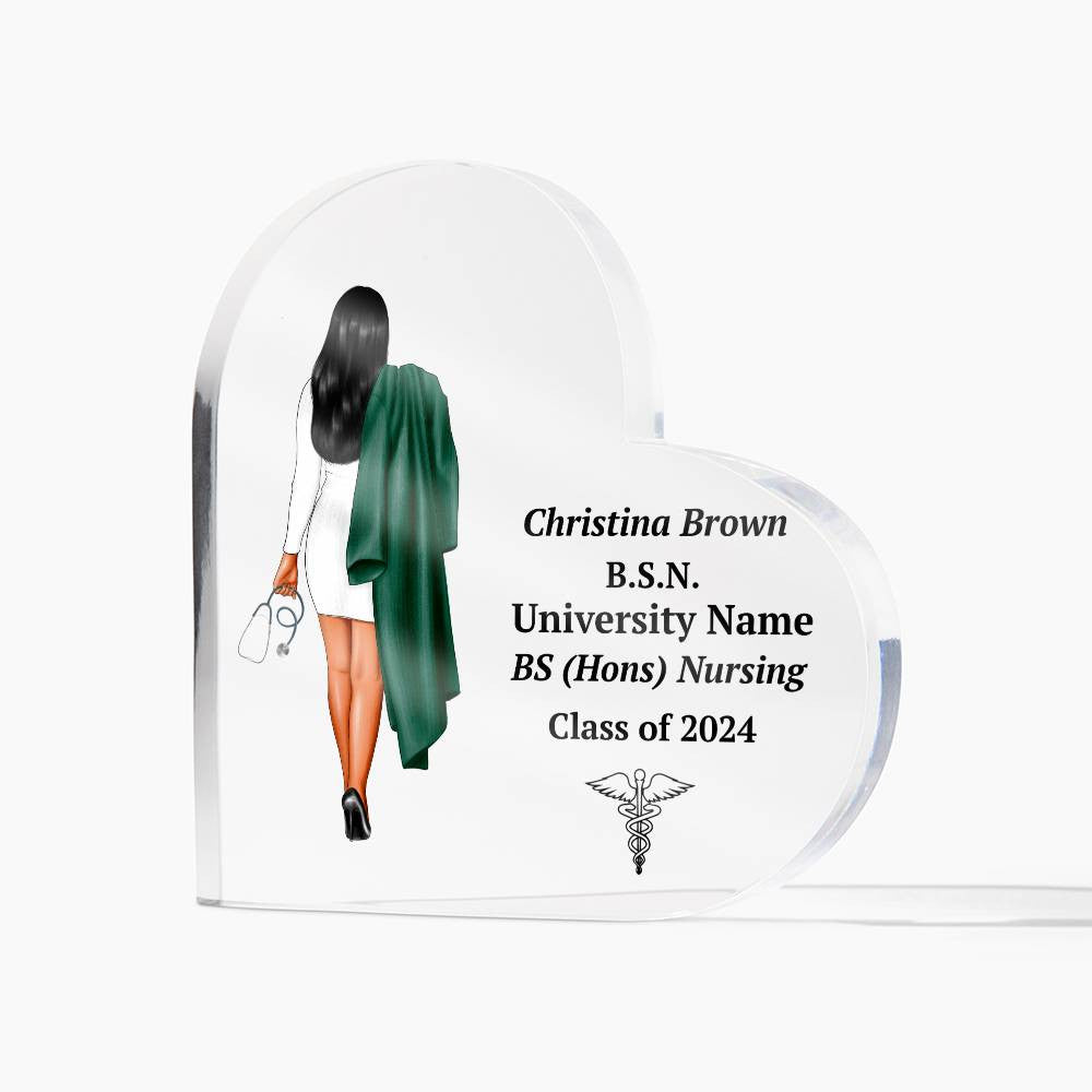 Nursing Graduation Heart Plaque Gift-[Heartfelt Family Gift]
