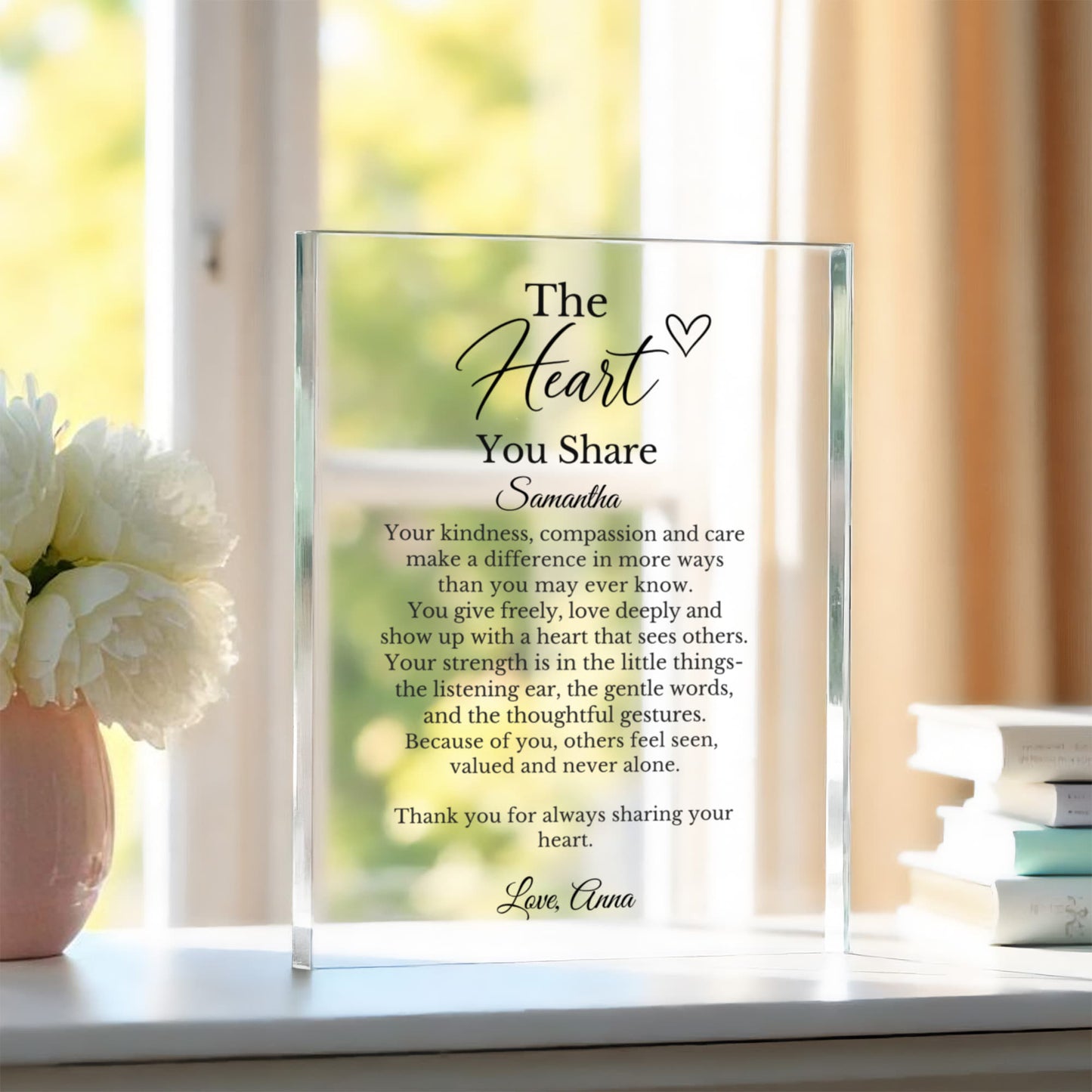 The Heart You Share Gratitude Plaque Gift