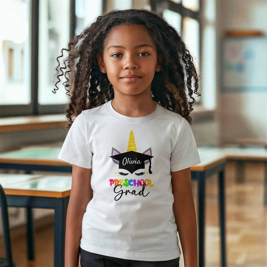 Personalized Name Preschool Graduation T-shirt-[Heartfelt Family Gift]
