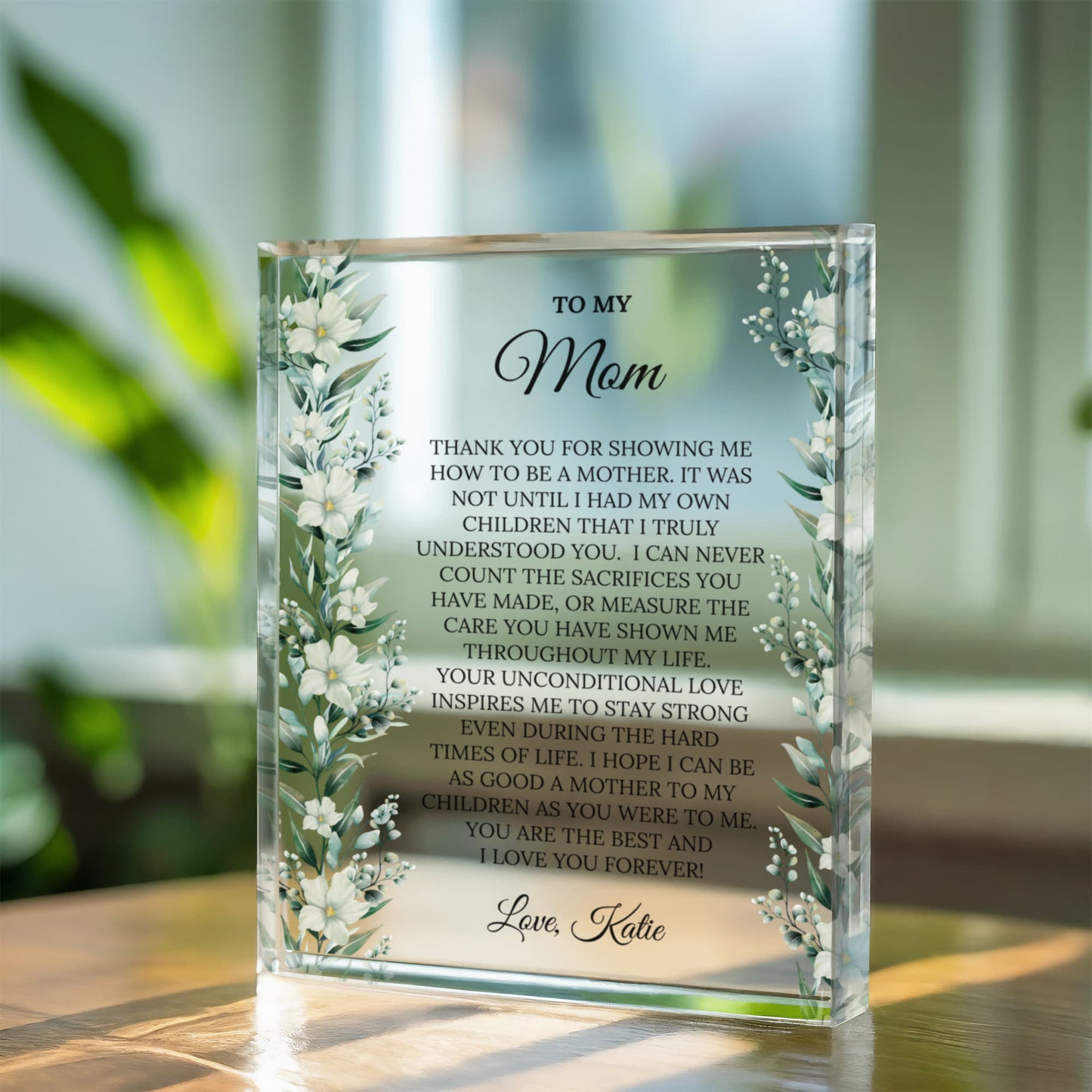 Personalized Mom Plaque