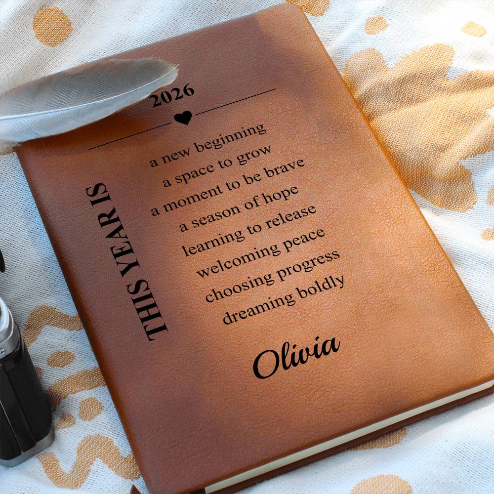 New Year Goals Leather Journal