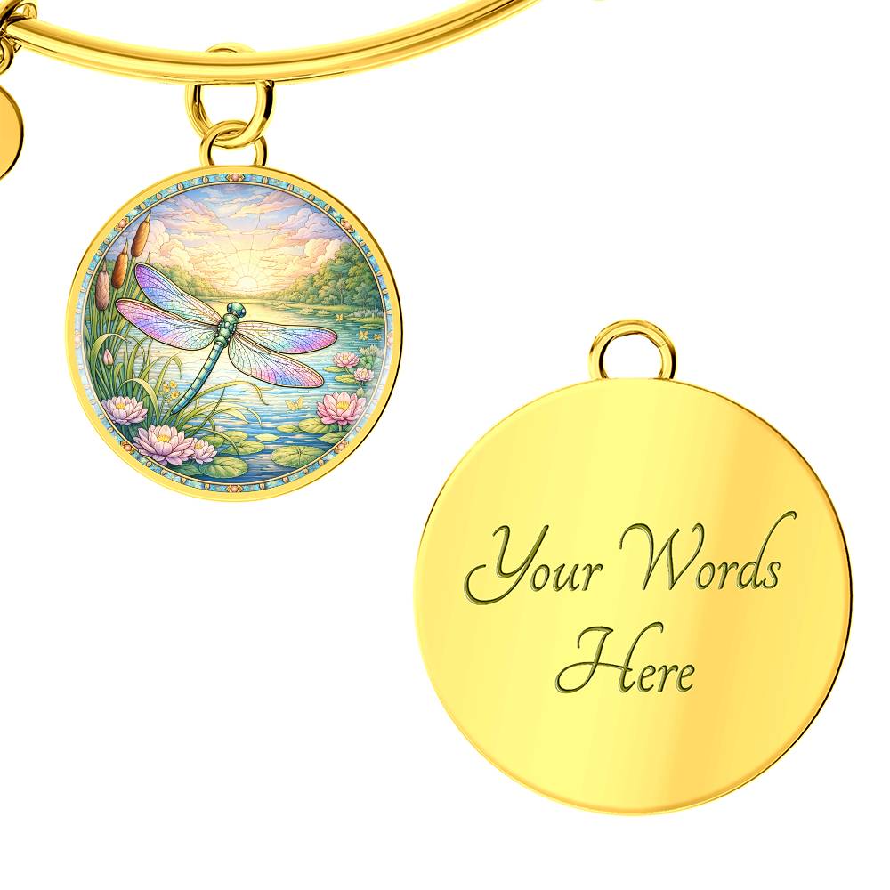 Dragonfly Personalized Engraved Necklace Bracelet or Keychain