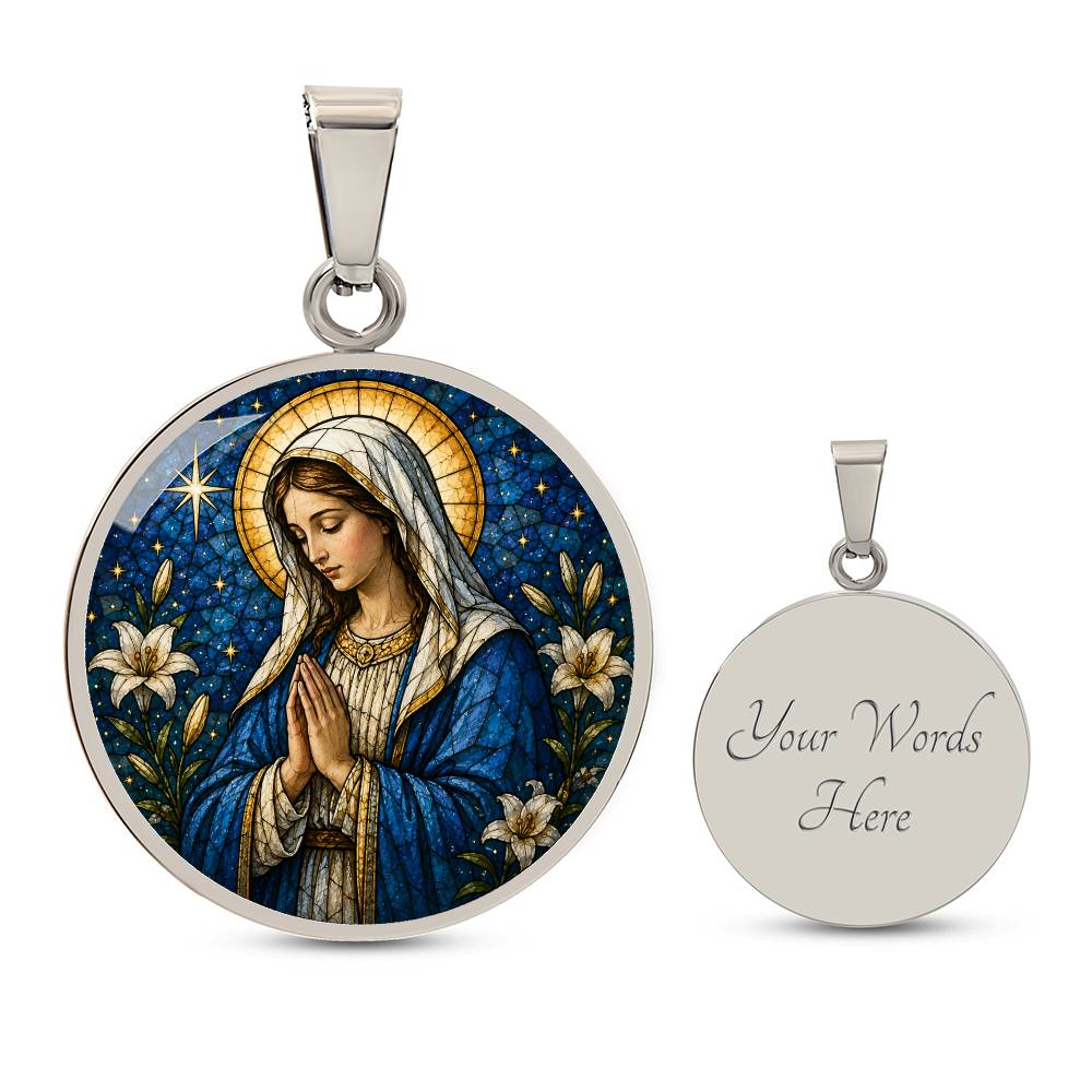 Personalized Virgin Mary Necklace