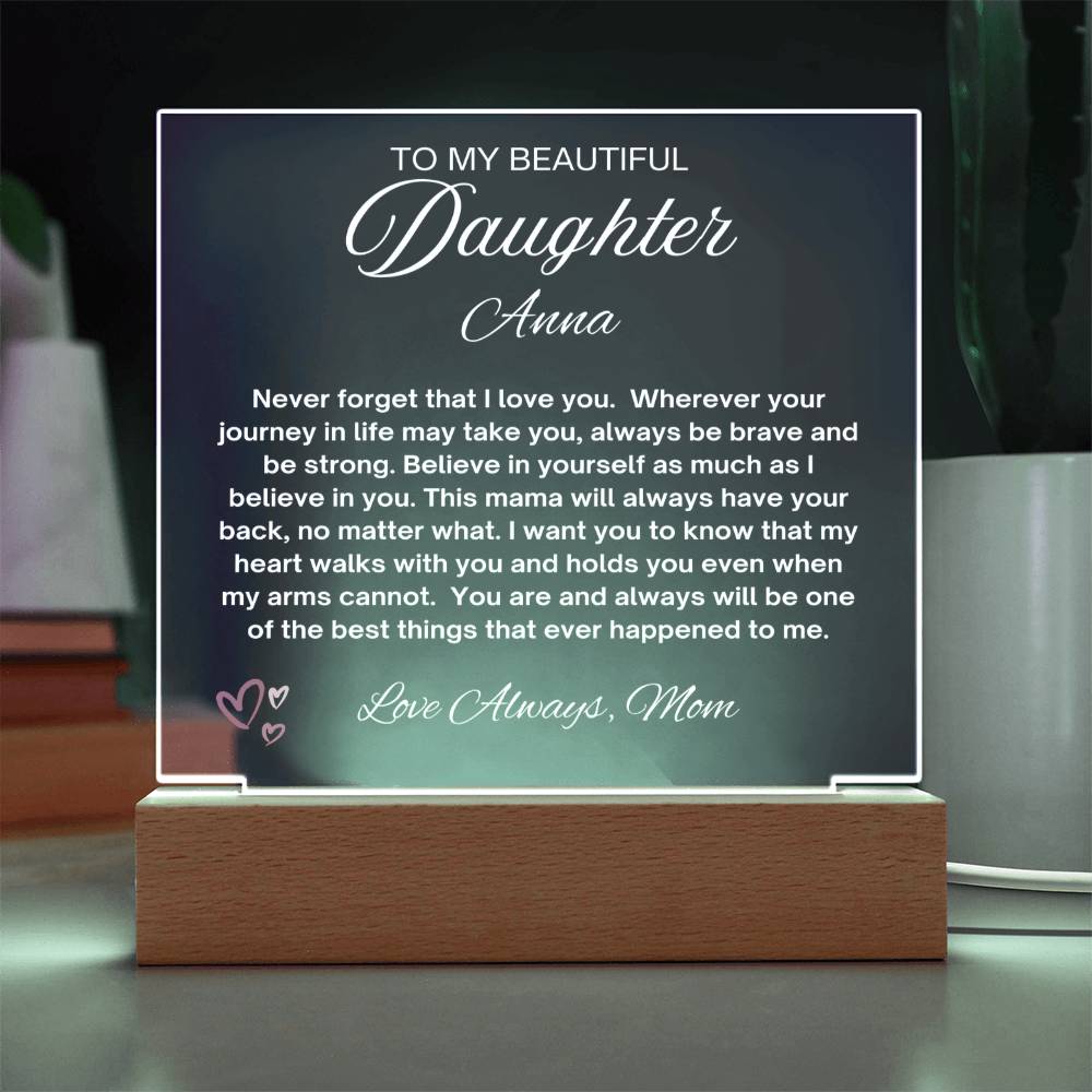 To My Daughter Plaque Gift