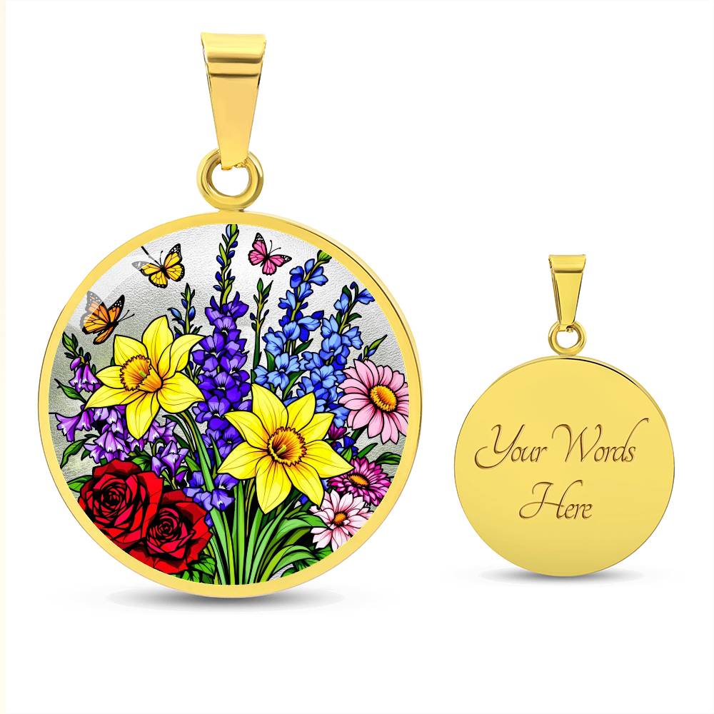 Lily Wildflower Pendant Necklace