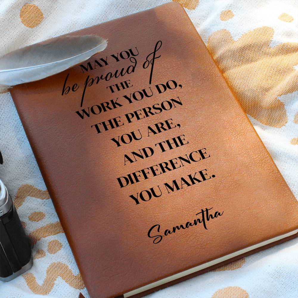 Personalized Difference Maker Journal Gift for Office Coworker