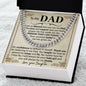 Dad Blessed Cuban Link Chain Necklace for Men-[Heartfelt Family Gift]