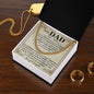 Dad Blessed Cuban Link Chain Necklace for Men-[Heartfelt Family Gift]