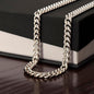 Dad Blessed Cuban Link Chain Necklace for Men-[Heartfelt Family Gift]