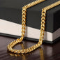 Dad Blessed Cuban Link Chain Necklace for Men-[Heartfelt Family Gift]