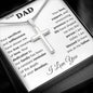 Dad Cross Necklace with Snake Chain  Add Your Name-[Heartfelt Family Gift]