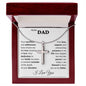 Dad Cross Necklace with Snake Chain  Add Your Name-[Heartfelt Family Gift]