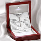 Dad Cross Necklace with Snake Chain  Add Your Name-[Heartfelt Family Gift]
