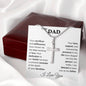 Dad Cross Necklace with Snake Chain  Add Your Name-[Heartfelt Family Gift]