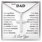 Dad Cross Necklace with Snake Chain  Add Your Name-[Heartfelt Family Gift]