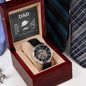 Dad Men's Openwork Watch with Lighted Gift Box-[Heartfelt Family Gift]