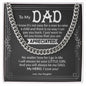 Dad My Hero Cuban Link Chain Necklace for Men-[Heartfelt Family Gift]