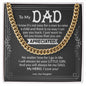 Dad My Hero Cuban Link Chain Necklace for Men-[Heartfelt Family Gift]
