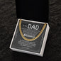 Dad My Hero Cuban Link Chain Necklace for Men-[Heartfelt Family Gift]