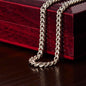 Dad My Hero Cuban Link Chain Necklace for Men-[Heartfelt Family Gift]