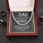 Dad My Hero Cuban Link Chain Necklace for Men-[Heartfelt Family Gift]