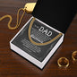 Dad My Hero Cuban Link Chain Necklace for Men-[Heartfelt Family Gift]