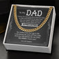 Dad My Hero Cuban Link Chain Necklace for Men-[Heartfelt Family Gift]