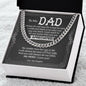 Dad My Hero Cuban Link Chain Necklace for Men-[Heartfelt Family Gift]