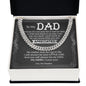 Dad My Hero Cuban Link Chain Necklace for Men-[Heartfelt Family Gift]