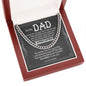 Dad My Hero Cuban Link Chain Necklace for Men-[Heartfelt Family Gift]