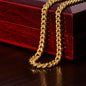 Dad My Hero Cuban Link Chain Necklace for Men-[Heartfelt Family Gift]