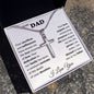 Dad Personalized Engaved Cross Necklace on Snake Chain-[Heartfelt Family Gift]
