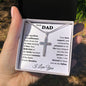 Dad Personalized Engaved Cross Necklace on Snake Chain-[Heartfelt Family Gift]