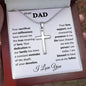 Dad Personalized Engaved Cross Necklace on Snake Chain-[Heartfelt Family Gift]