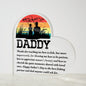 Daddy Fishing Acrylic Heart-[Heartfelt Family Gift]