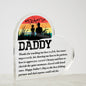 Daddy Fishing Acrylic Heart-[Heartfelt Family Gift]