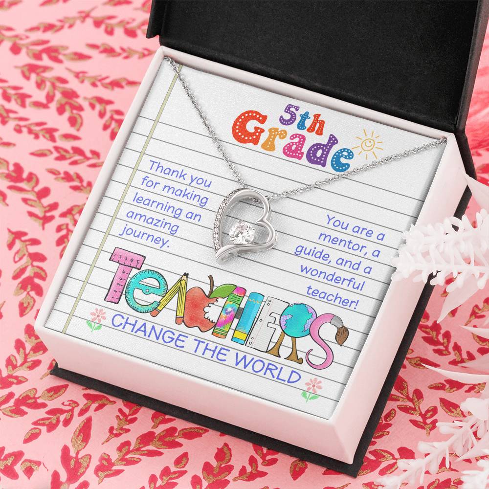 Teacher Thank You Necklace Gift